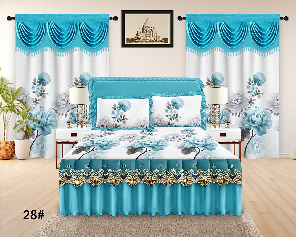 Assorted 5 Pcs Bedskirt Set ( Light) -