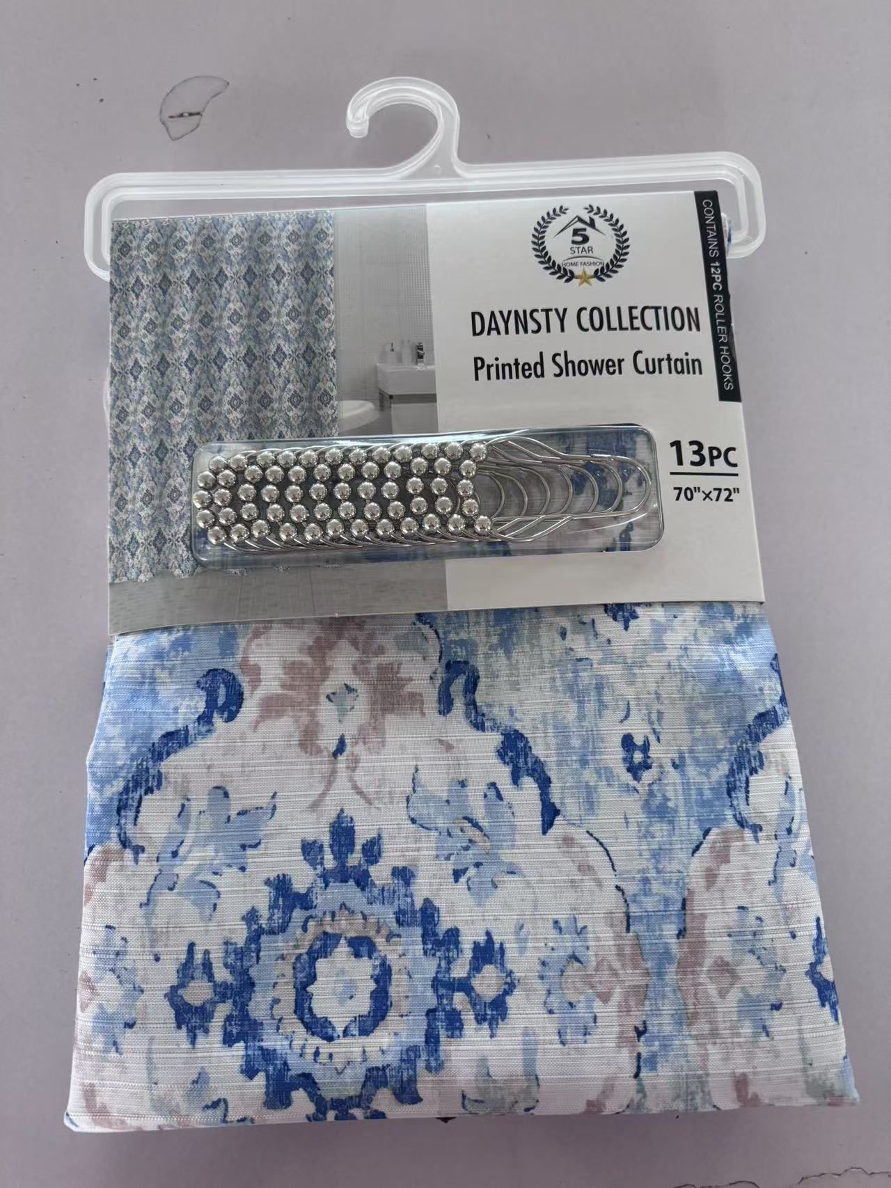 DAYSTY CANVAS SHOWER CURTAIN 24 PER BOX ASSORTED COLORS