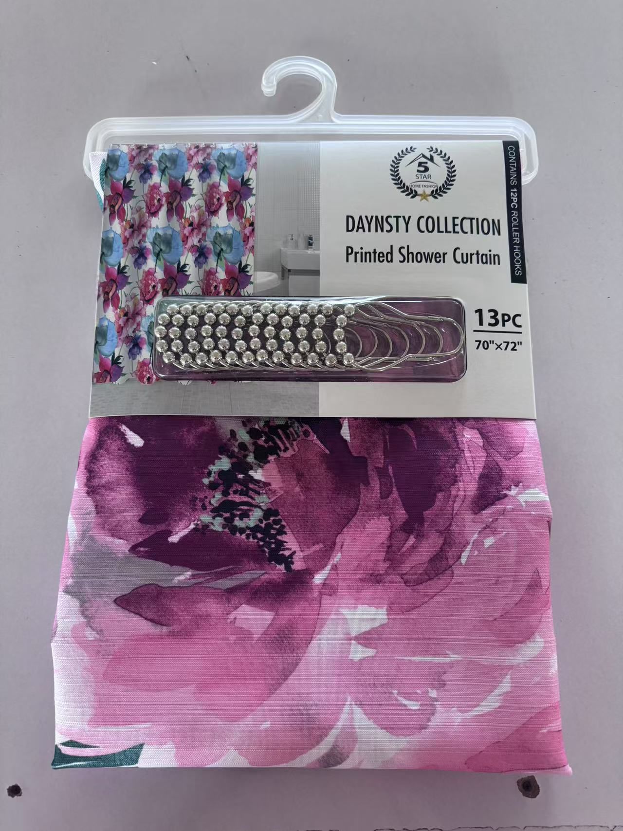 DAYSTY CANVAS SHOWER CURTAIN 24 PER BOX ASSORTED COLORS