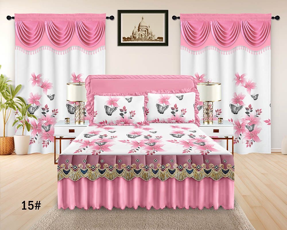 Assorted 5 Pcs Bedskirt Set ( Light) -