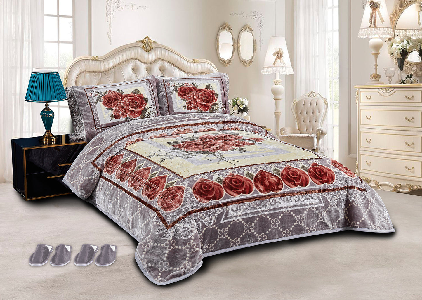 5 PCS Luxury Soft Raschel Blanket