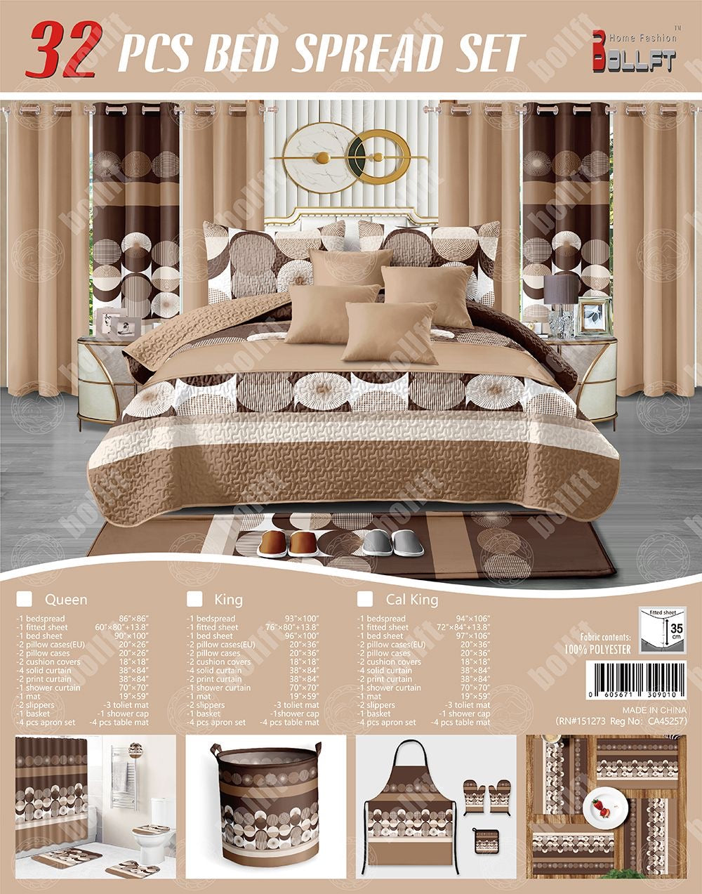32 pcs Bed Spread Set