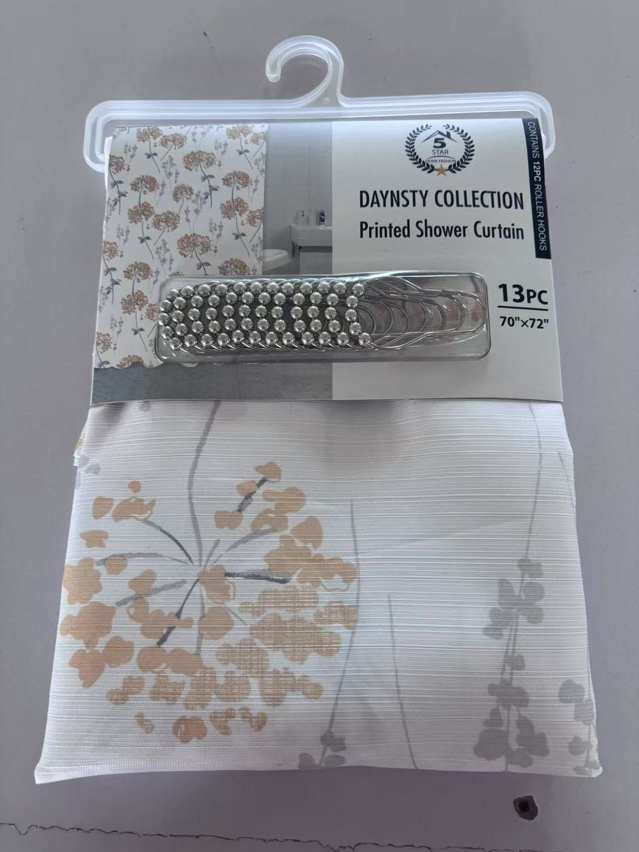 DAYSTY CANVAS SHOWER CURTAIN 24 PER BOX ASSORTED COLORS