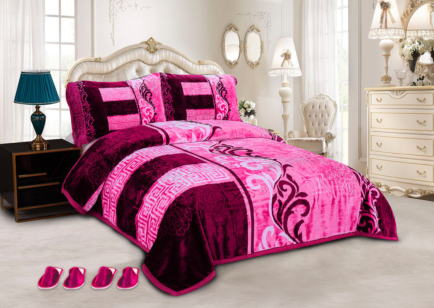 5 PCS Luxury Soft Raschel Blanket