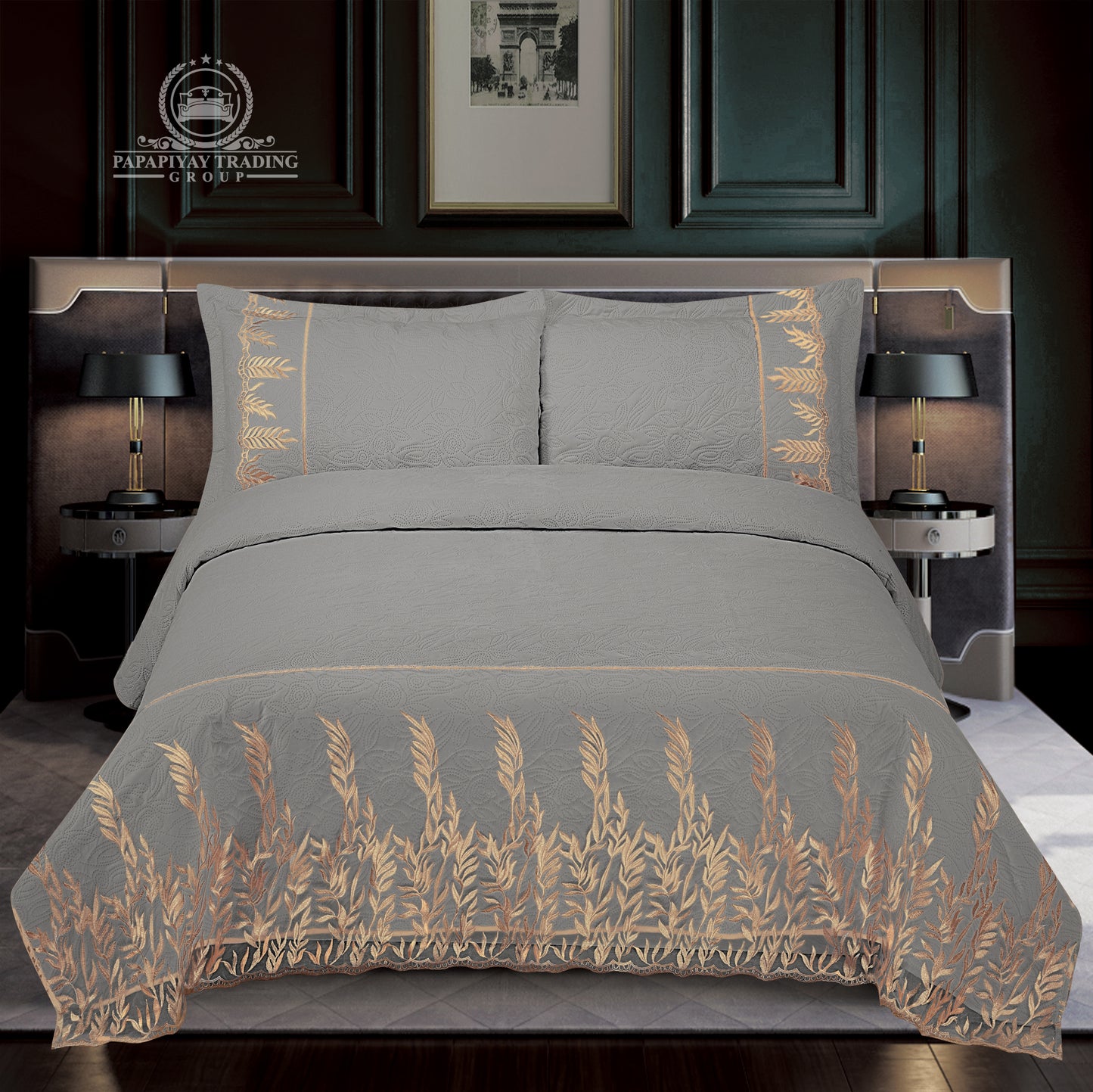 4Pcs Luxury Velvet Bedspread
