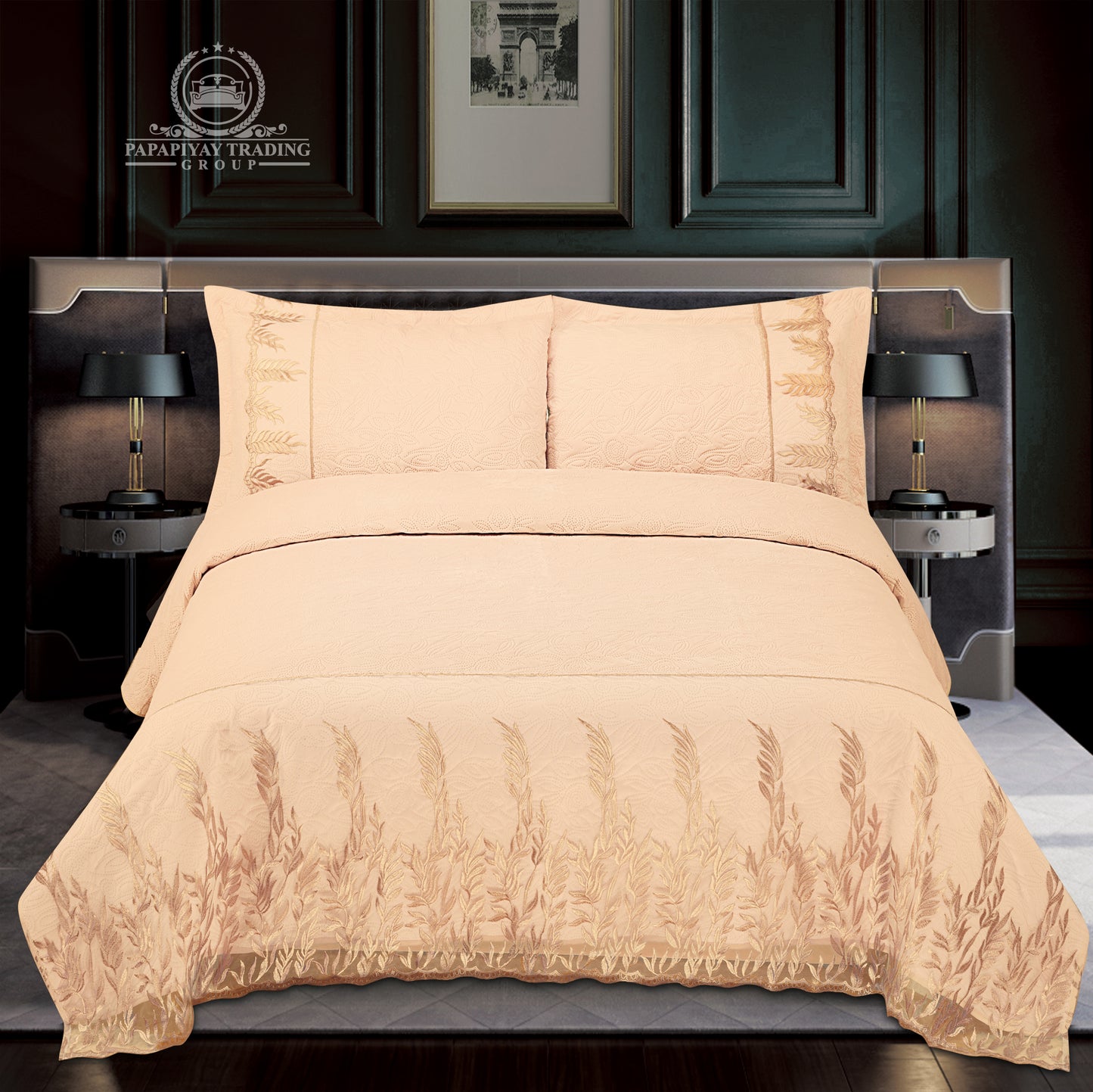 4Pcs Luxury Velvet Bedspread