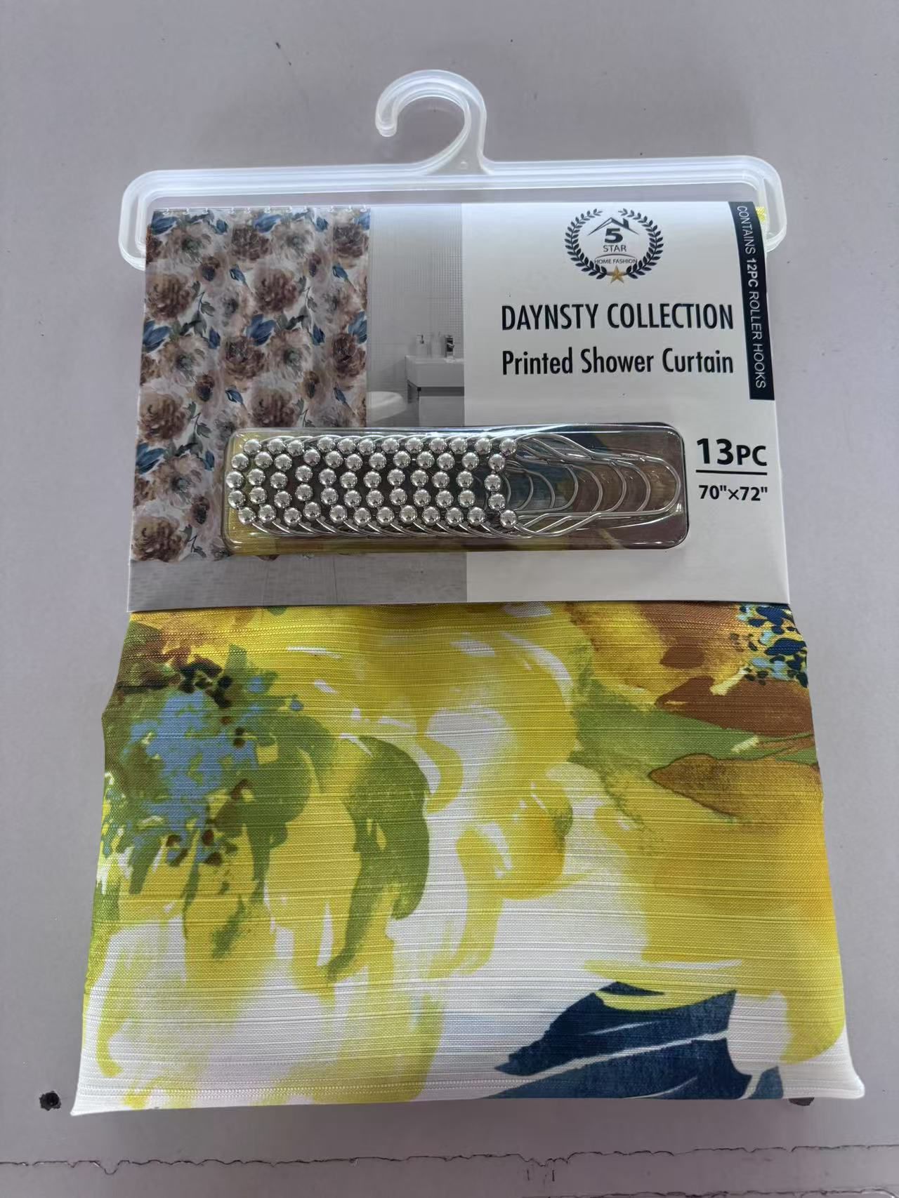 DAYSTY CANVAS SHOWER CURTAIN 24 PER BOX ASSORTED COLORS