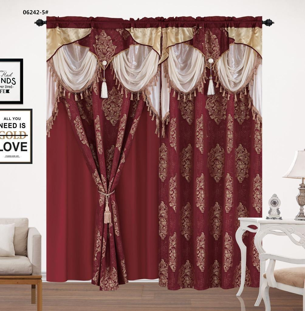 (Heavy)Jacquard Luxurious Window Curtain ( In PVC Bag)