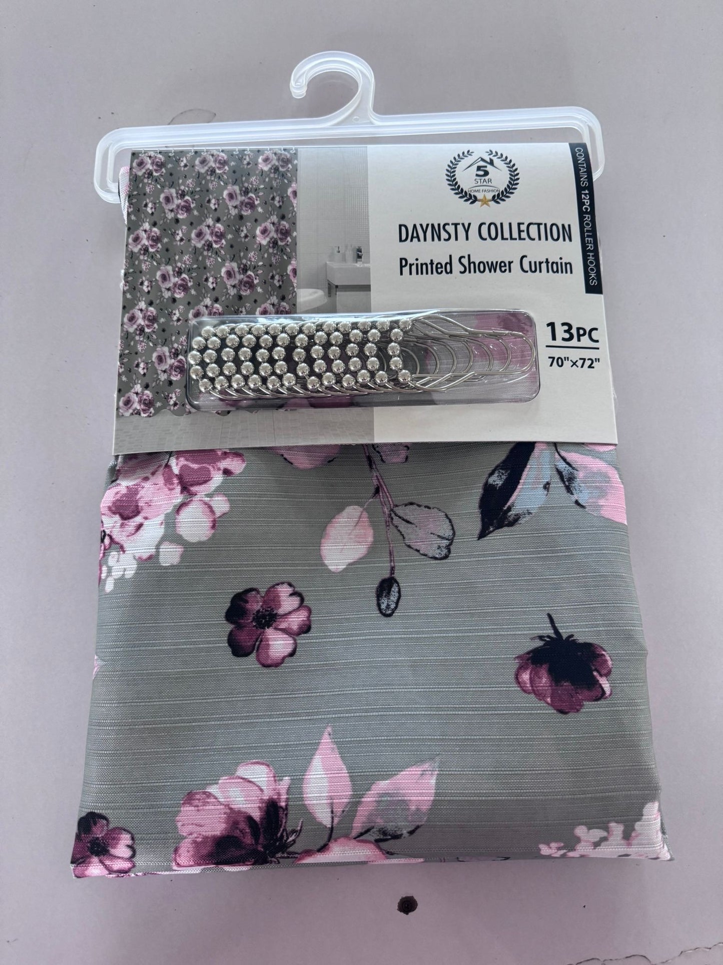 DAYSTY CANVAS SHOWER CURTAIN 24 PER BOX ASSORTED COLORS