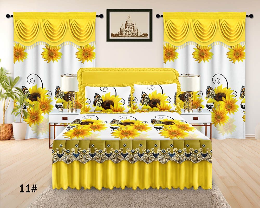 Assorted 5 Pcs Bedskirt Set ( Light) -