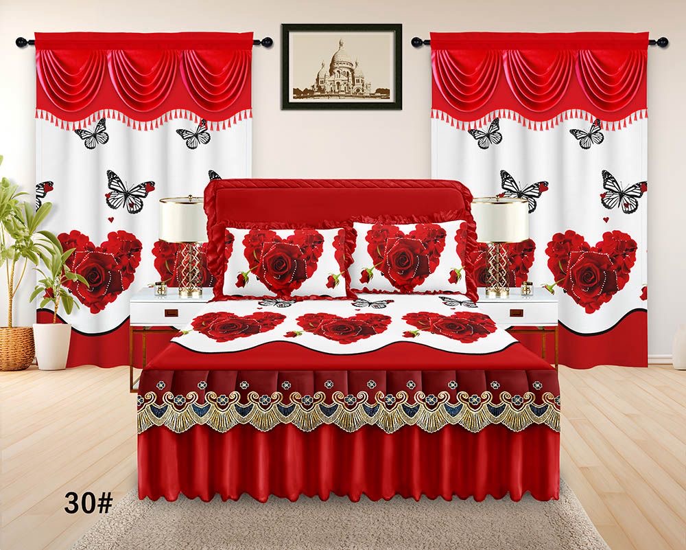 Assorted 5 Pcs Bedskirt Set ( Light) -