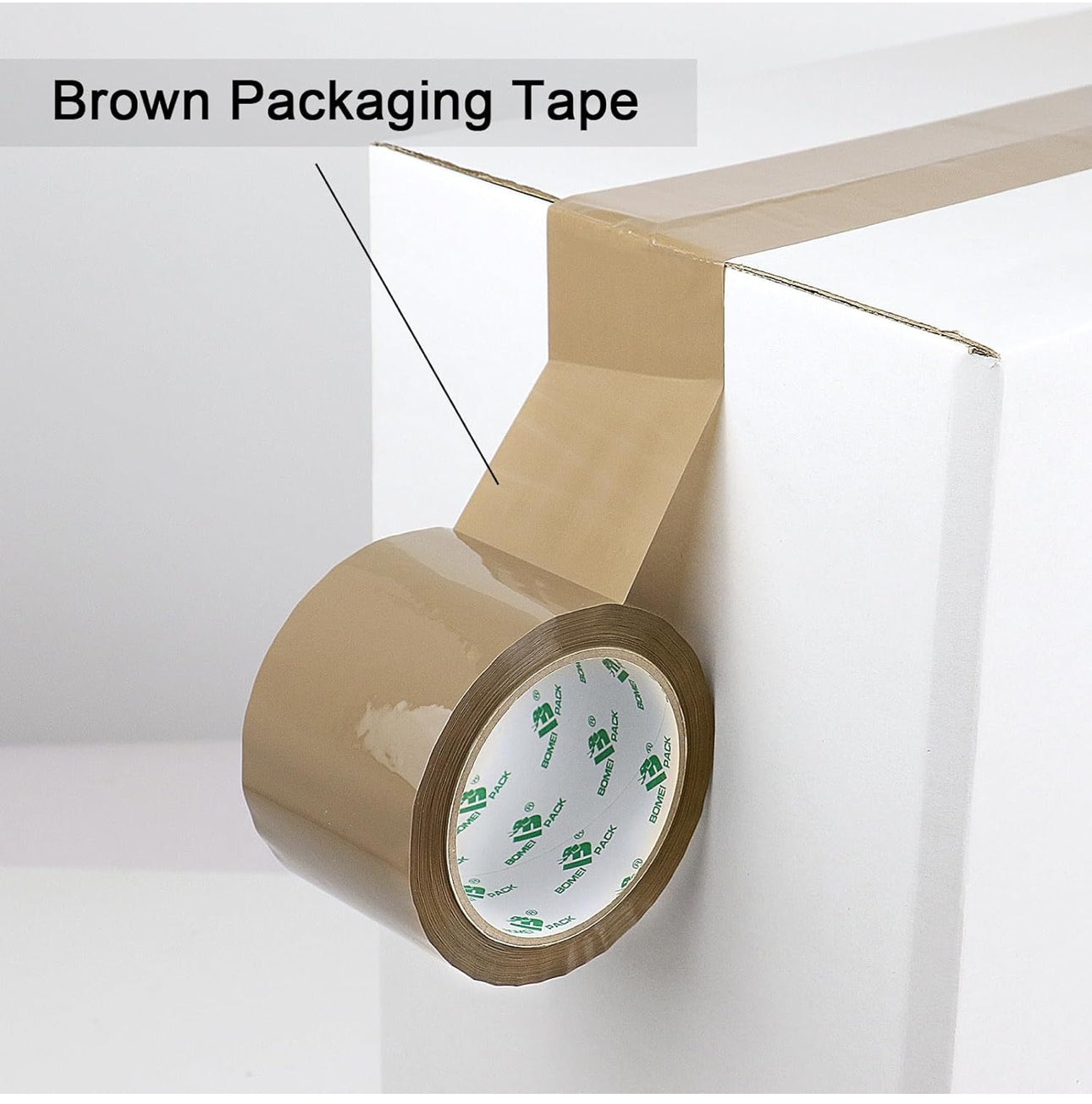 Industrial Grade Clear and Brown Packing Tape 6 Rolls - 110 Yards per Roll - 3" Wide x 2.0 mil Thick, Acrylic Adhesive Heavy Duty Tape for Box Office Moving Packaging Shipping
