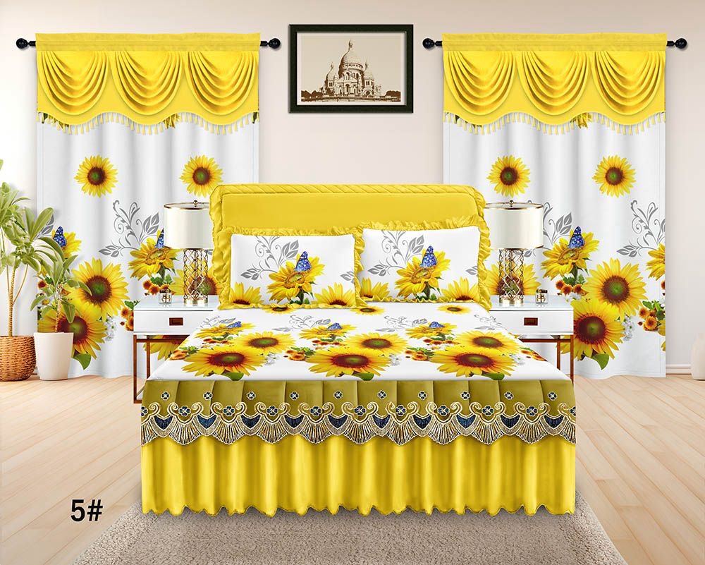 Assorted 5 Pcs Bedskirt Set ( Light) -