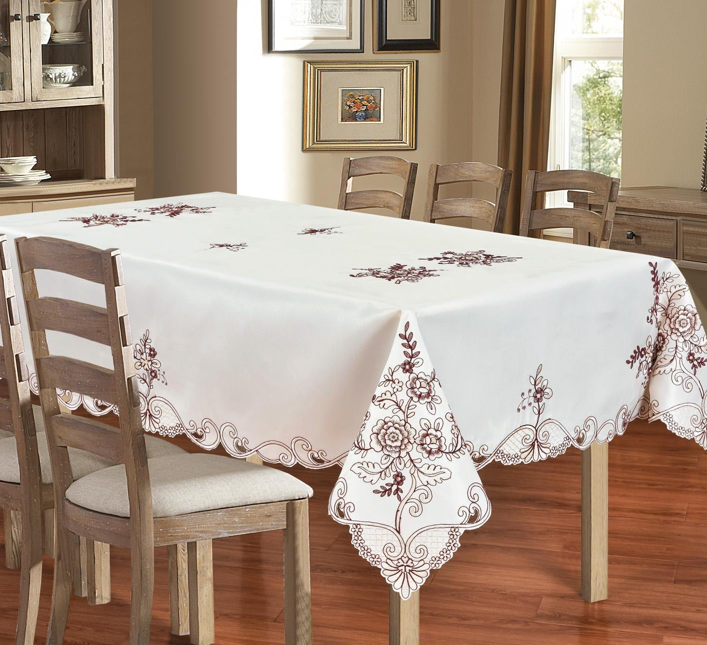 Table Cloth Embroidered Hand Carved