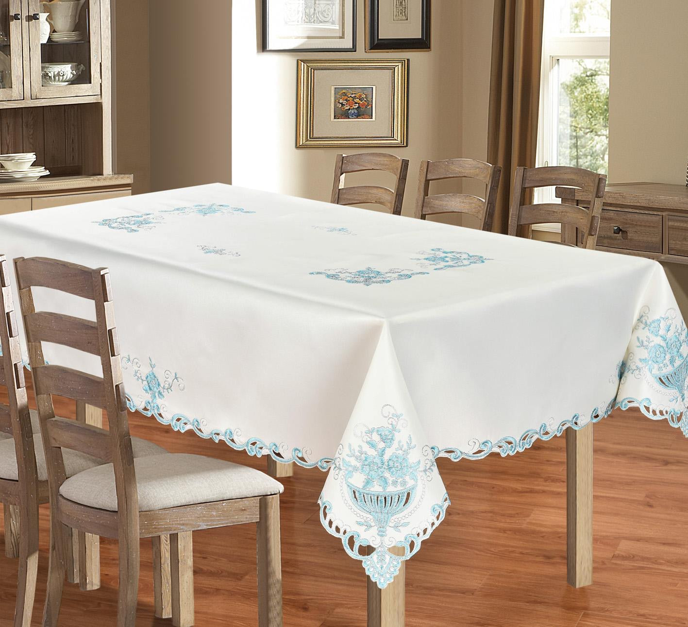 Table Cloth Embroidered Hand Carved