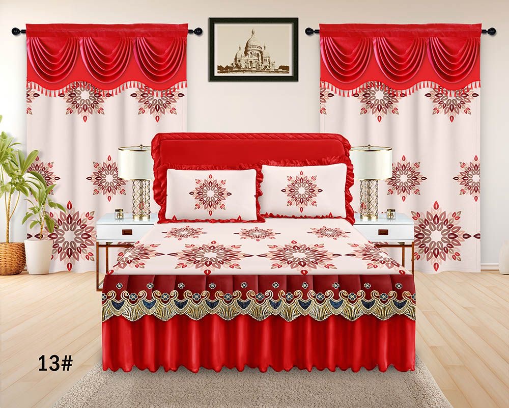 Assorted 5 Pcs Bedskirt Set ( Light) -