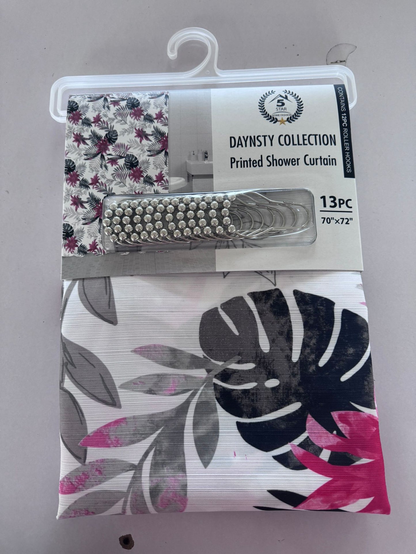 DAYSTY CANVAS SHOWER CURTAIN 24 PER BOX ASSORTED COLORS