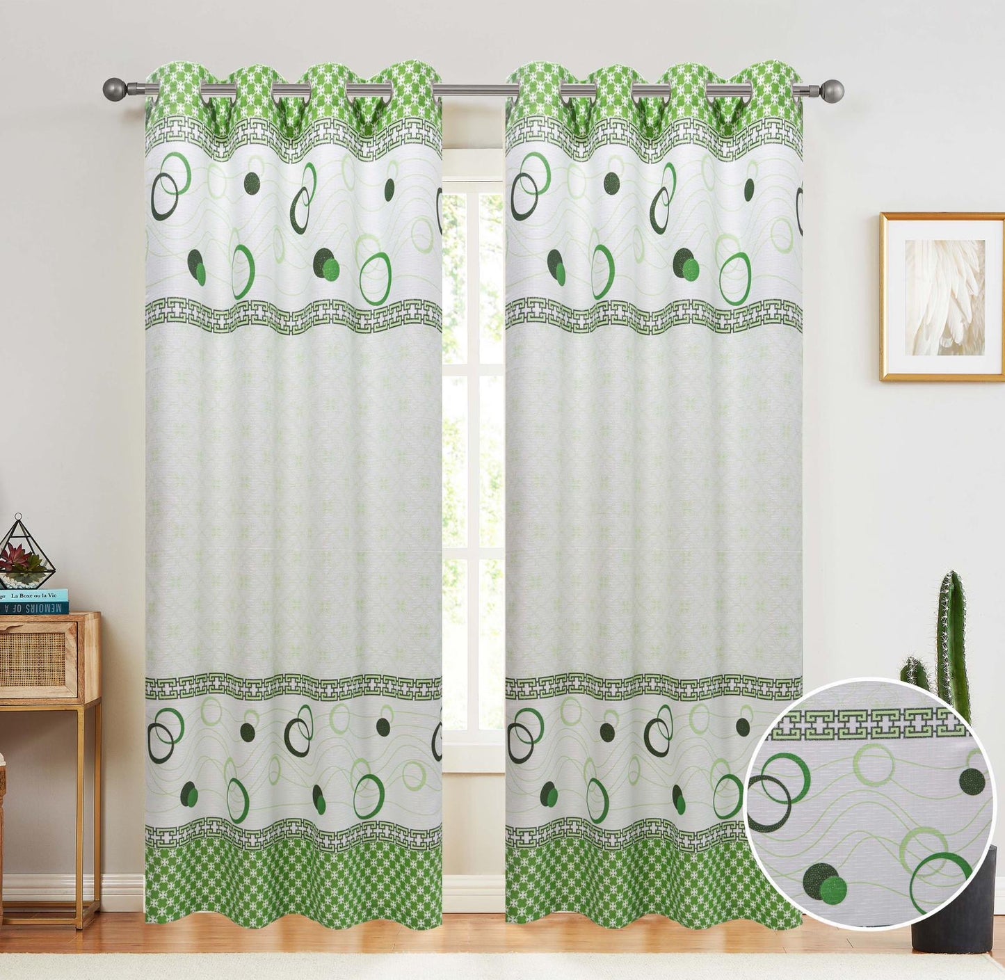 Shaam printed grommet curtain 54x84