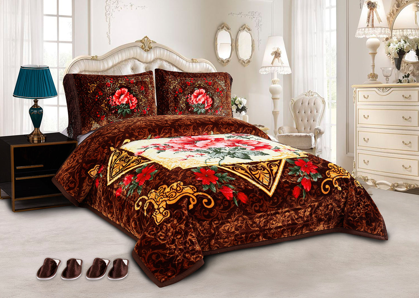 5 PCS Luxury Soft Raschel Blanket