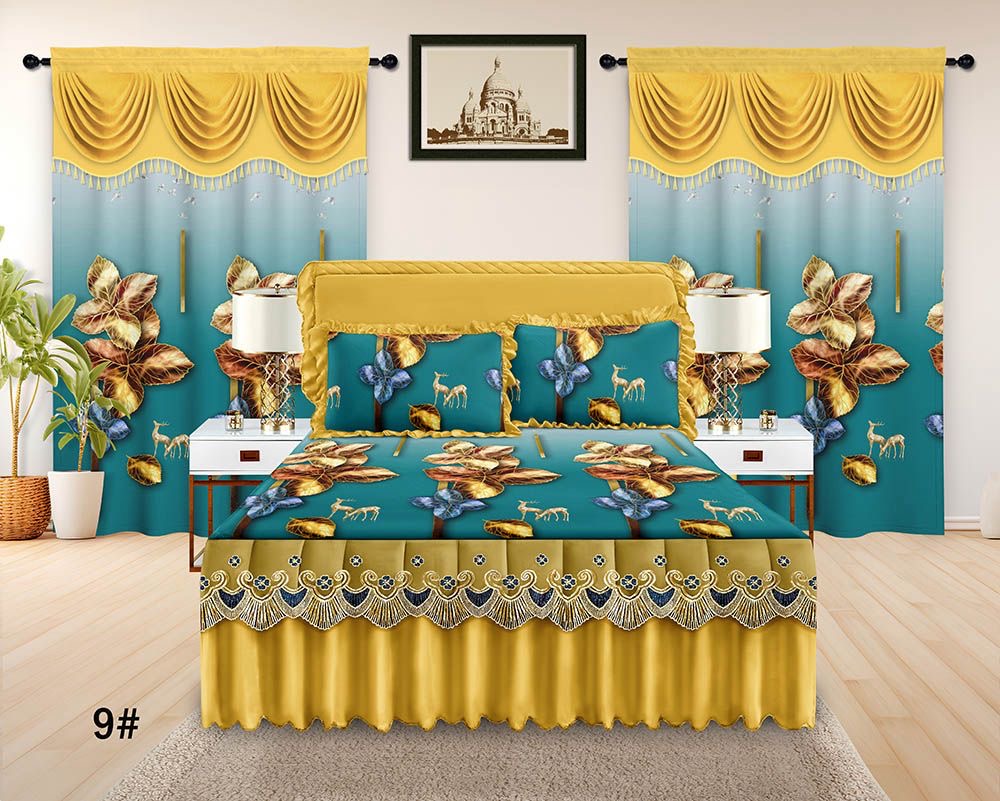 Assorted 5 Pcs Bedskirt Set ( Light) -