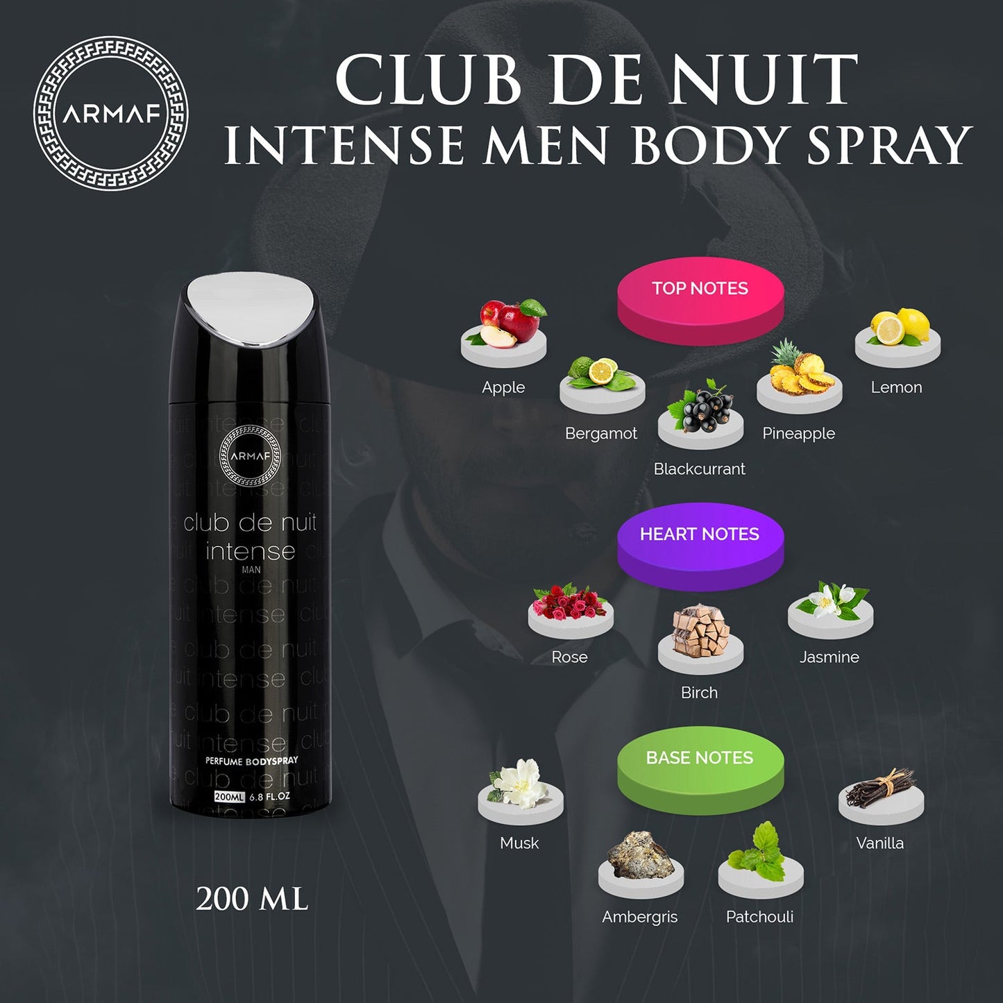 Armaf Club de Nuit Intense perfumed body spray 200ml