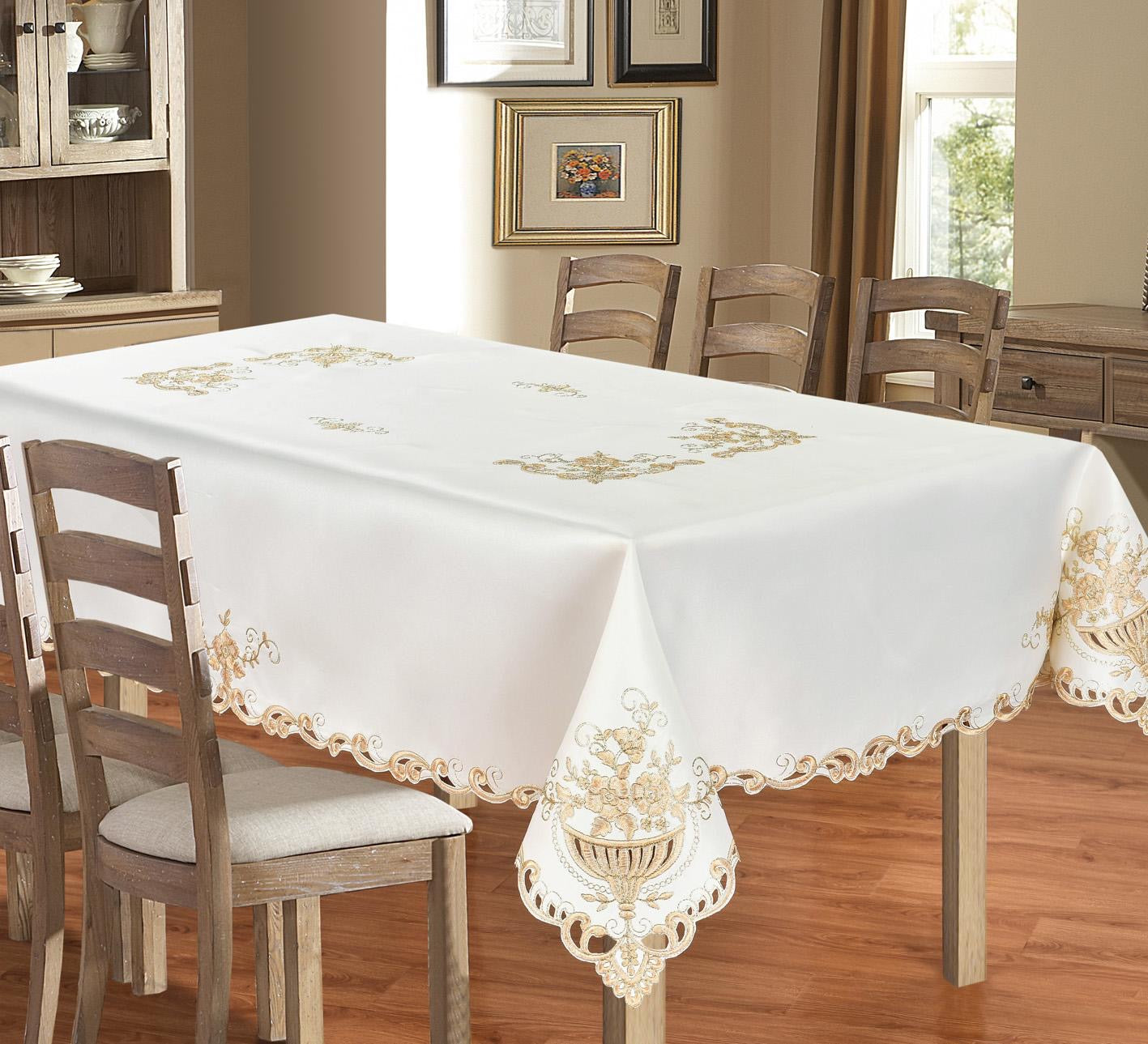Table Cloth Embroidered Hand Carved