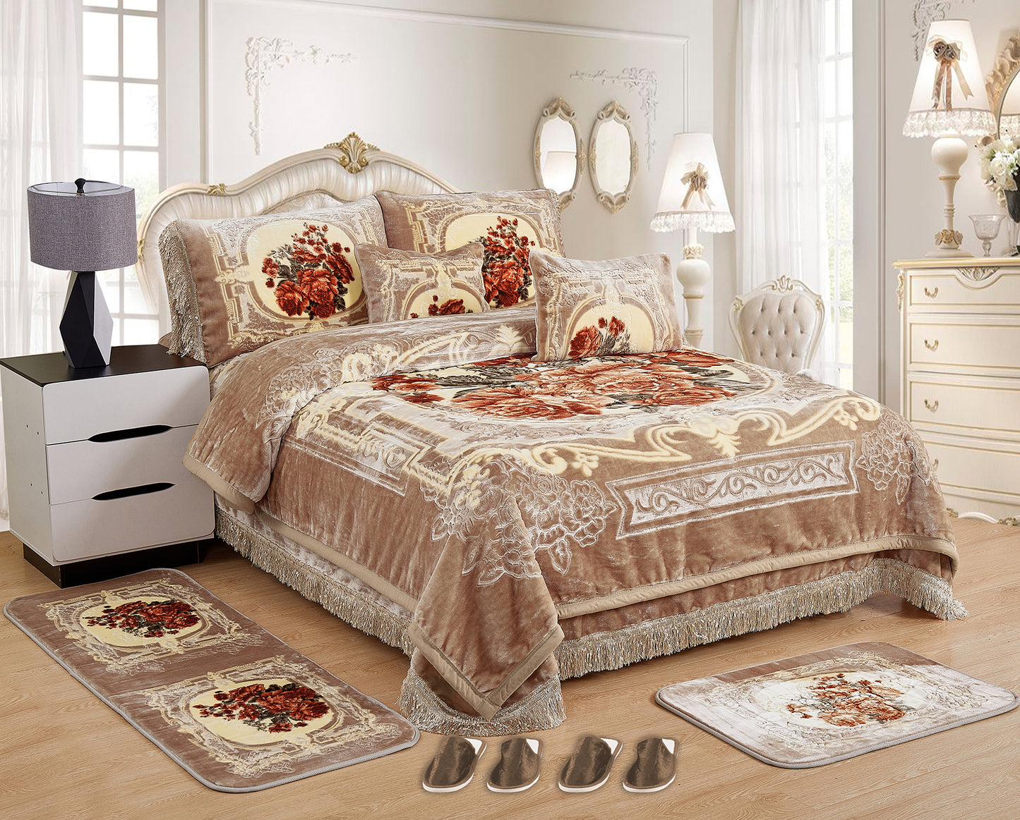 10 PCS Luxury Soft Raschel Blanket