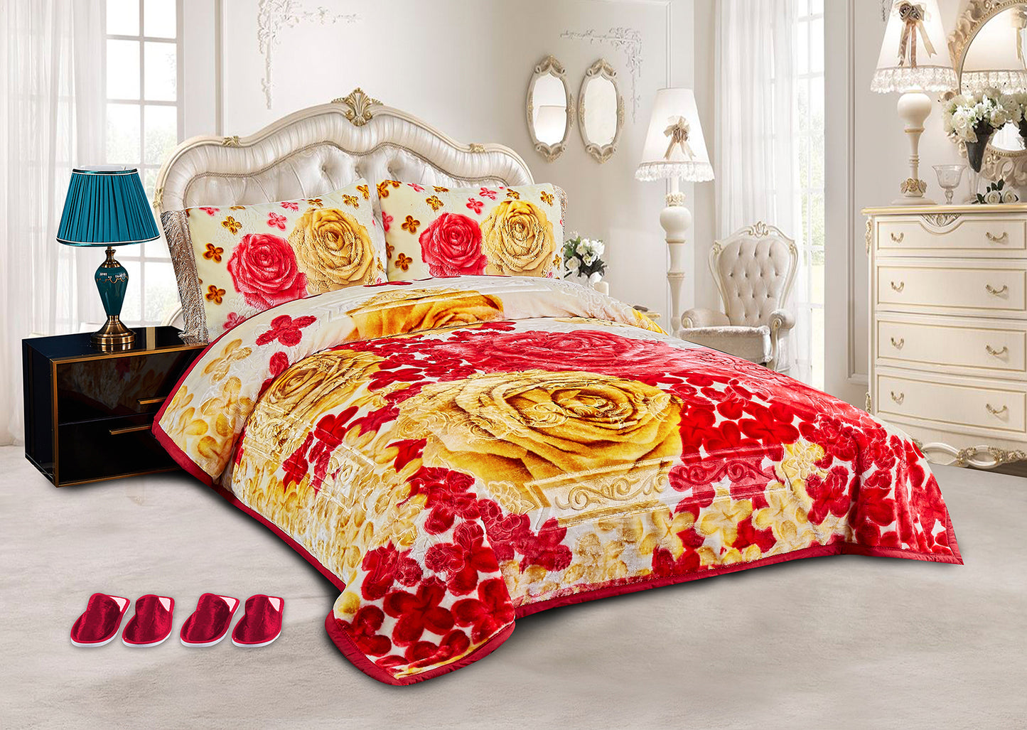 5 PCS Luxury Soft Raschel Blanket