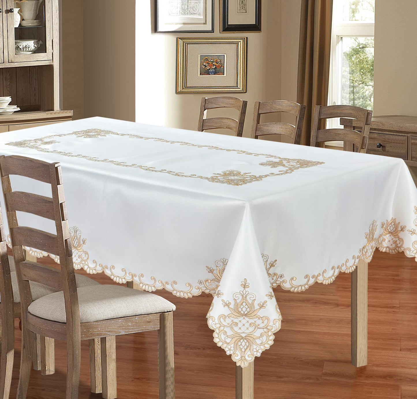 Table Cloth Embroidered Hand Carved