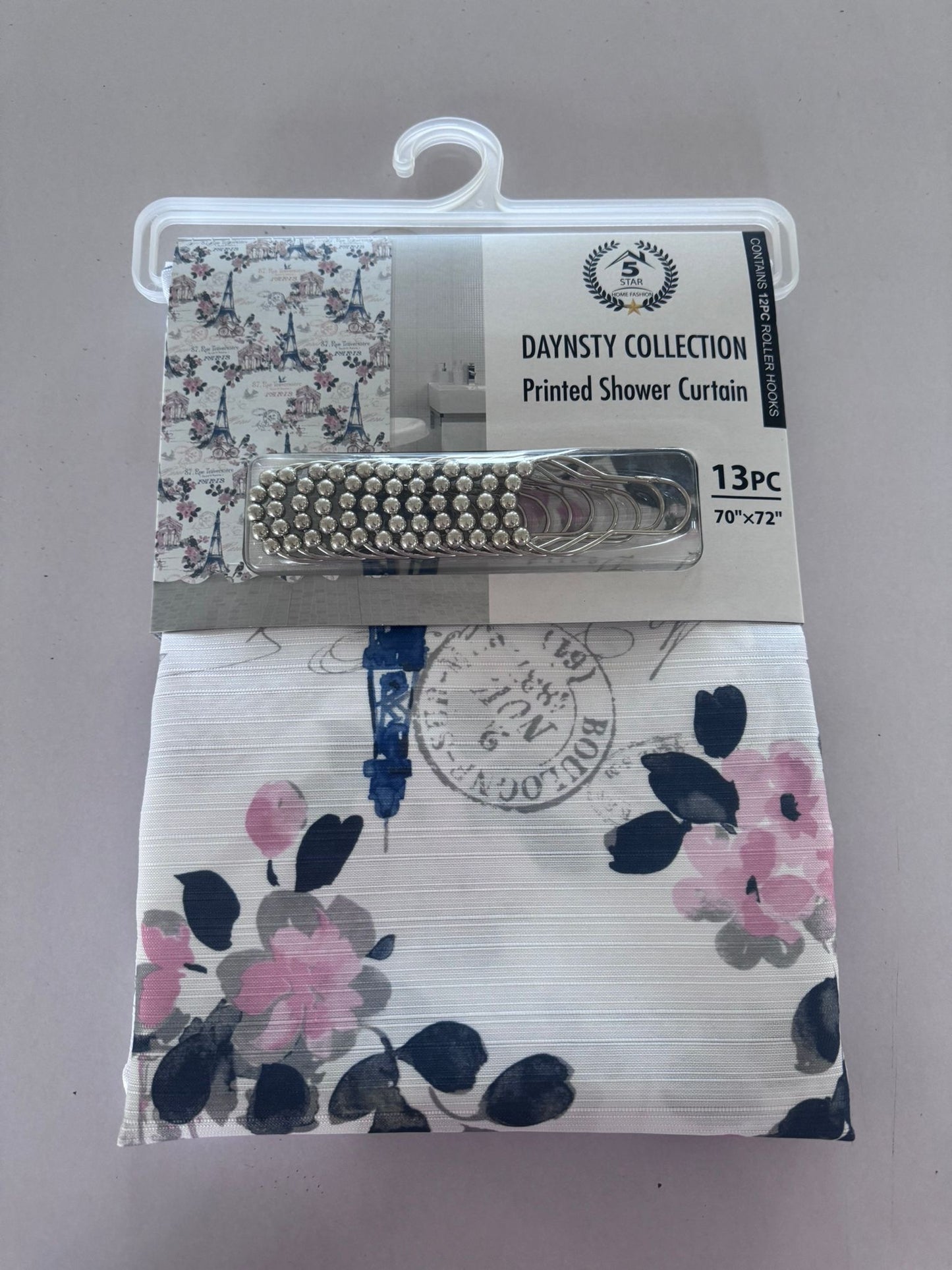 DAYSTY CANVAS SHOWER CURTAIN 24 PER BOX ASSORTED COLORS