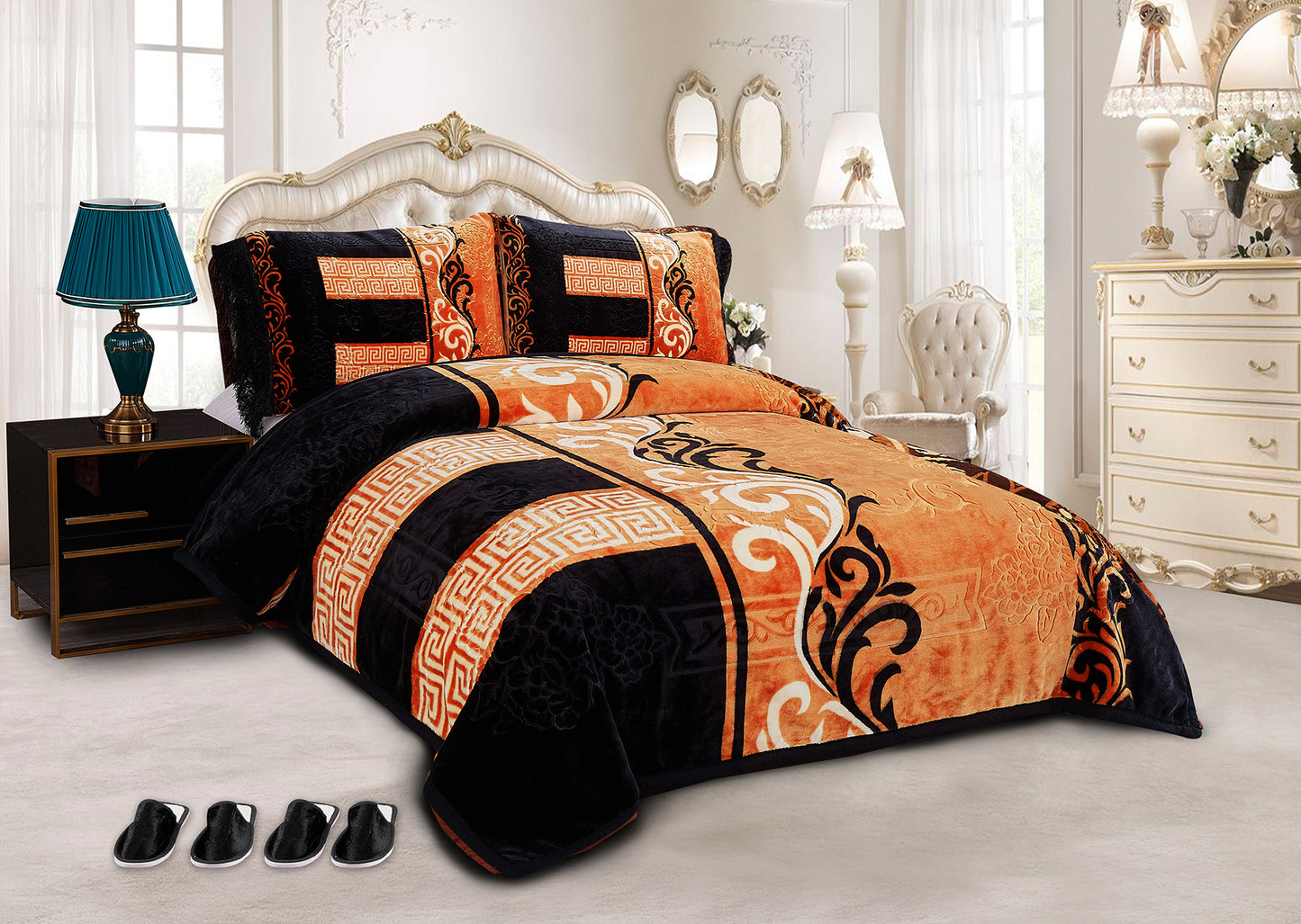 5 PCS Luxury Soft Raschel Blanket