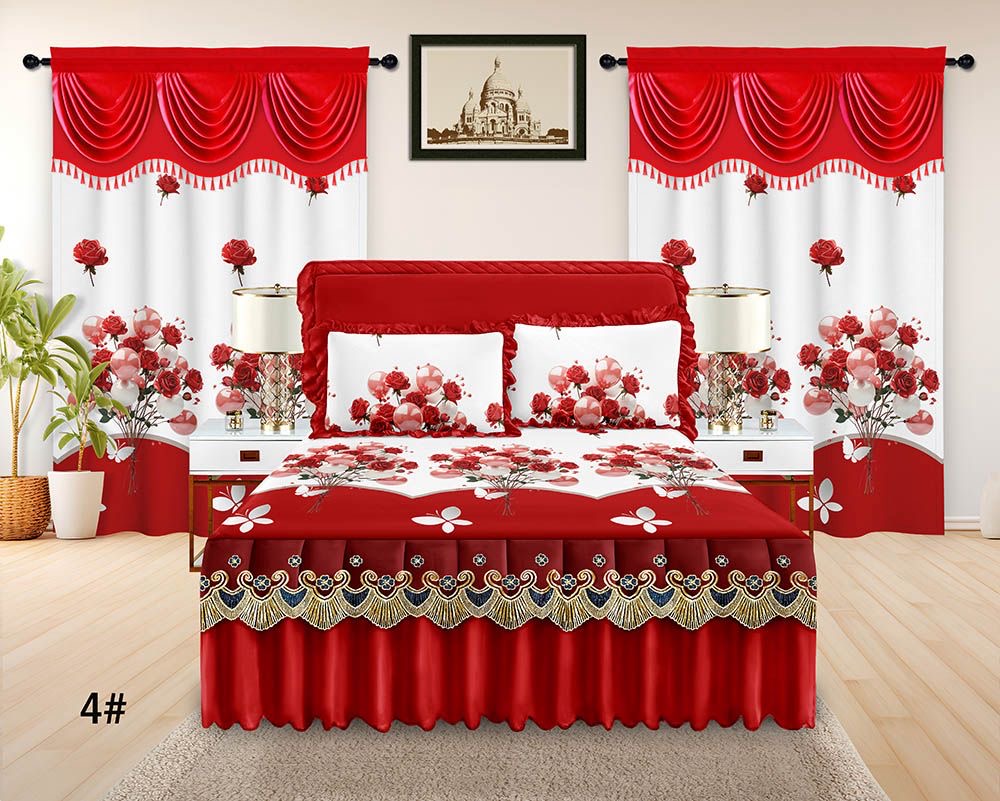 Assorted 5 Pcs Bedskirt Set ( Light) -