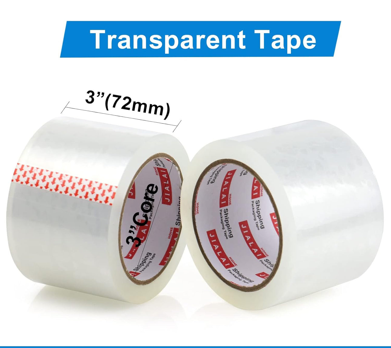 Industrial Grade Clear and Brown Packing Tape 6 Rolls - 110 Yards per Roll - 3" Wide x 2.0 mil Thick, Acrylic Adhesive Heavy Duty Tape for Box Office Moving Packaging Shipping