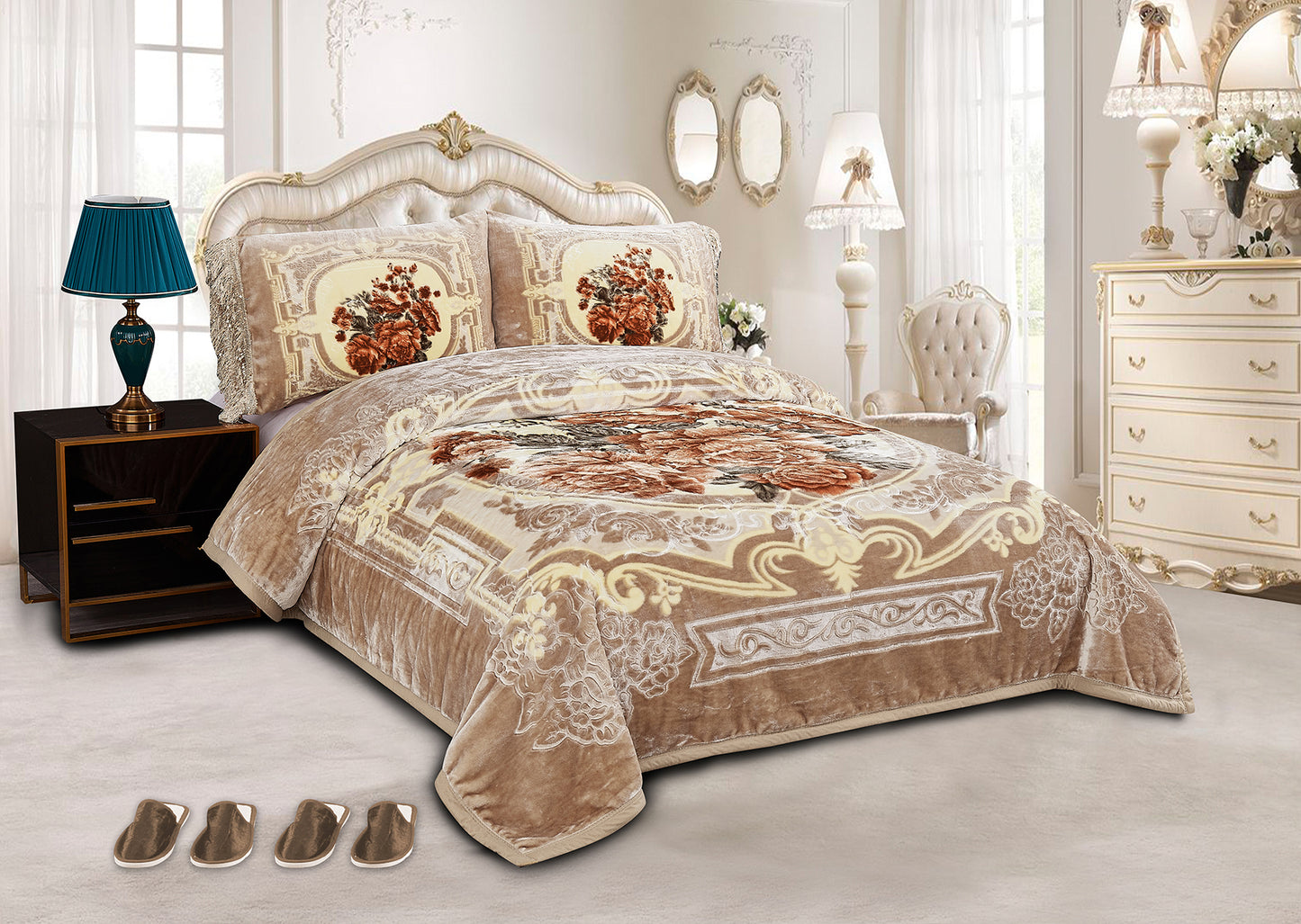 5 PCS Luxury Soft Raschel Blanket
