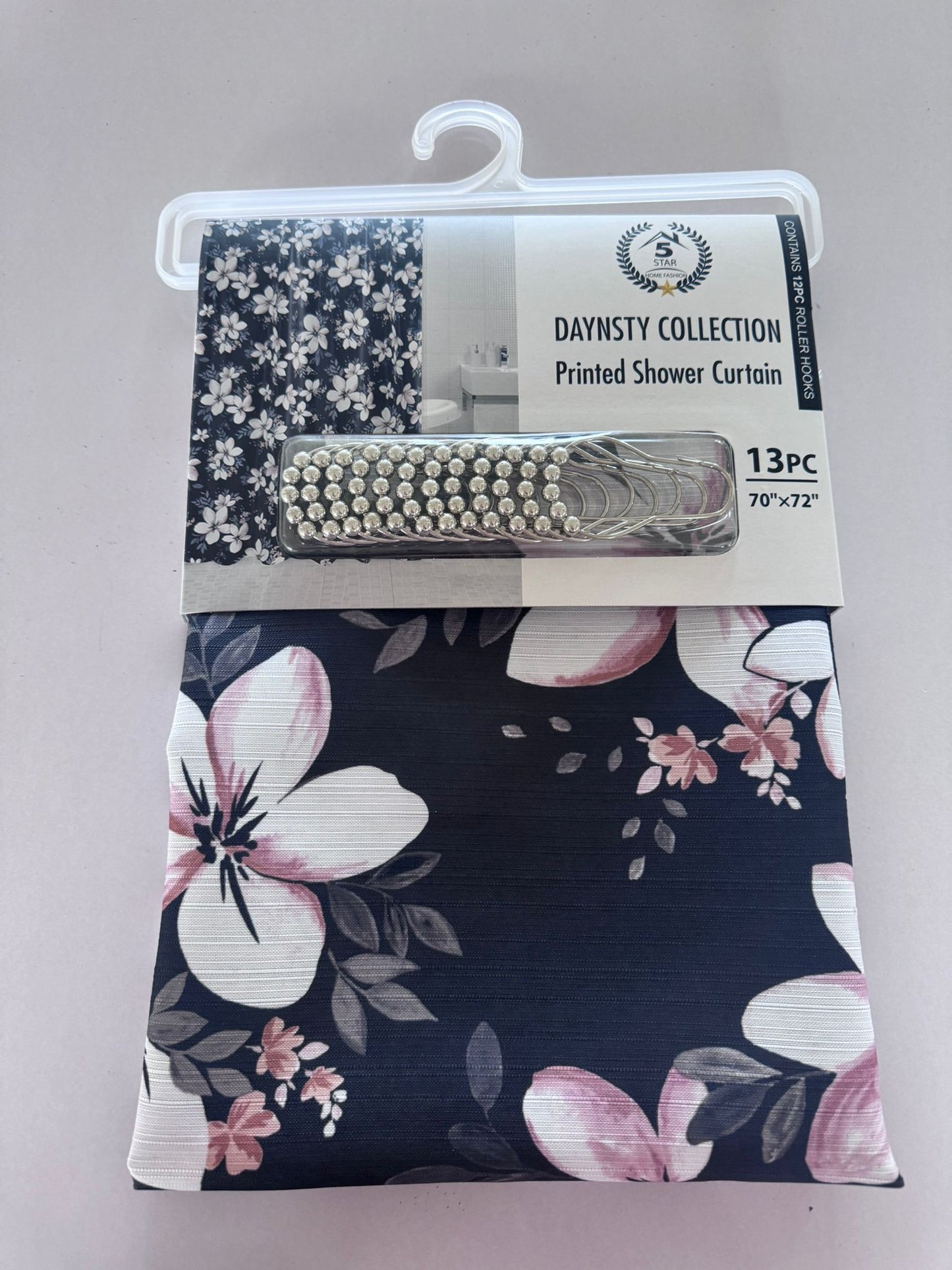 DAYSTY CANVAS SHOWER CURTAIN 24 PER BOX ASSORTED COLORS