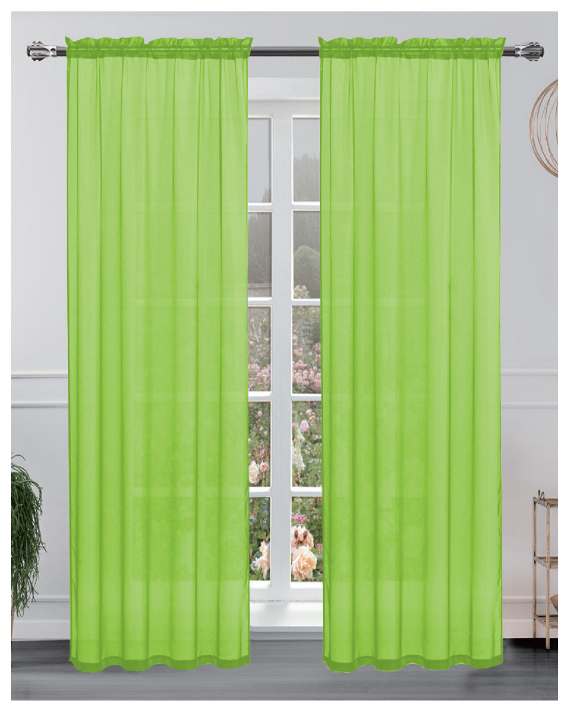 Hollywood 8 grommets solid sheer panel 84 inches