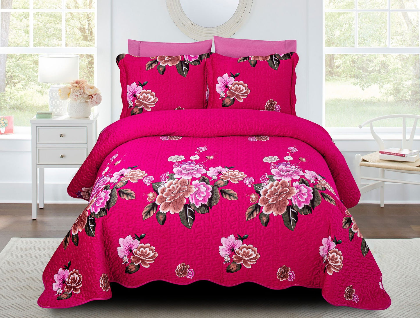 SHAAM Plush Bedspread Set