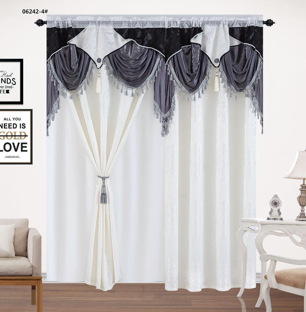 (Heavy)Jacquard Luxurious Window Curtain ( In PVC Bag)
