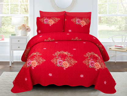 SHAAM Plush Bedspread Set