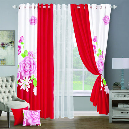 9pcs Grand Diva Window Curtains Set