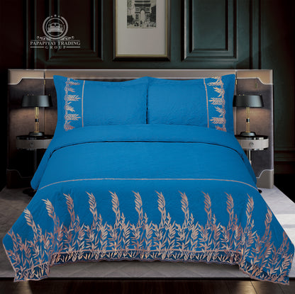 4Pcs Luxury Velvet Bedspread