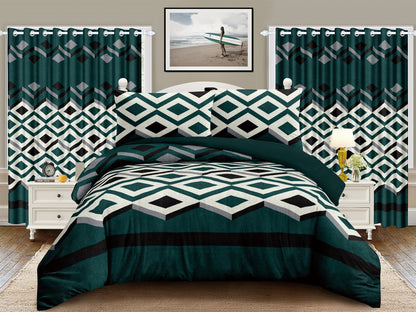 5 PC Borrego With Matching Curtains