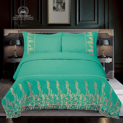 4Pcs Luxury Velvet Bedspread