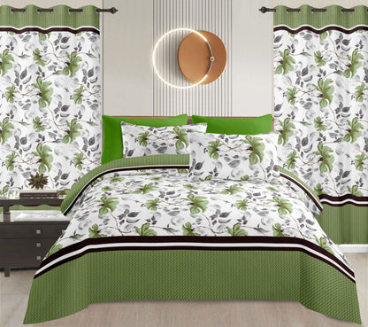 Sublime 8 Pcs Bed Sheet Set with Bonus Curtains — Case of 12 (Assorted Colors)