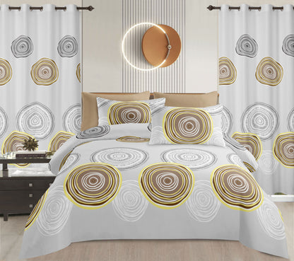 Sublime 8 Pcs Bed Sheet Set with Bonus Curtains — Case of 12 (Assorted Colors)