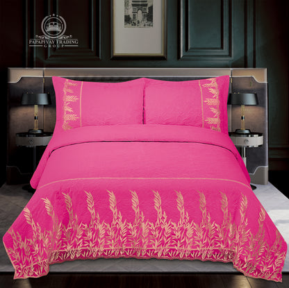 4Pcs Luxury Velvet Bedspread