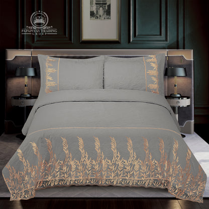 4Pcs Luxury Velvet Bedspread