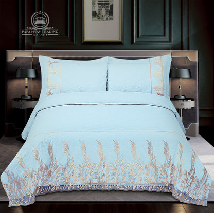4Pcs Luxury Velvet Bedspread
