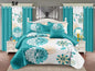 9PCS Bedspread With 6 Matching Curtains - BO19PC