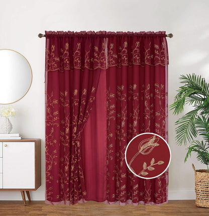 MAHA EMBROIDERY PANEL-SIZE 54X84 WITH VALANCE AND BACKING
